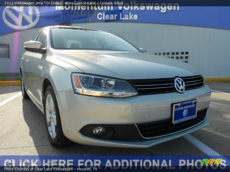 White Gold Metallic / Cornsilk Beige 2011 Volkswagen Jetta TDI Sedan