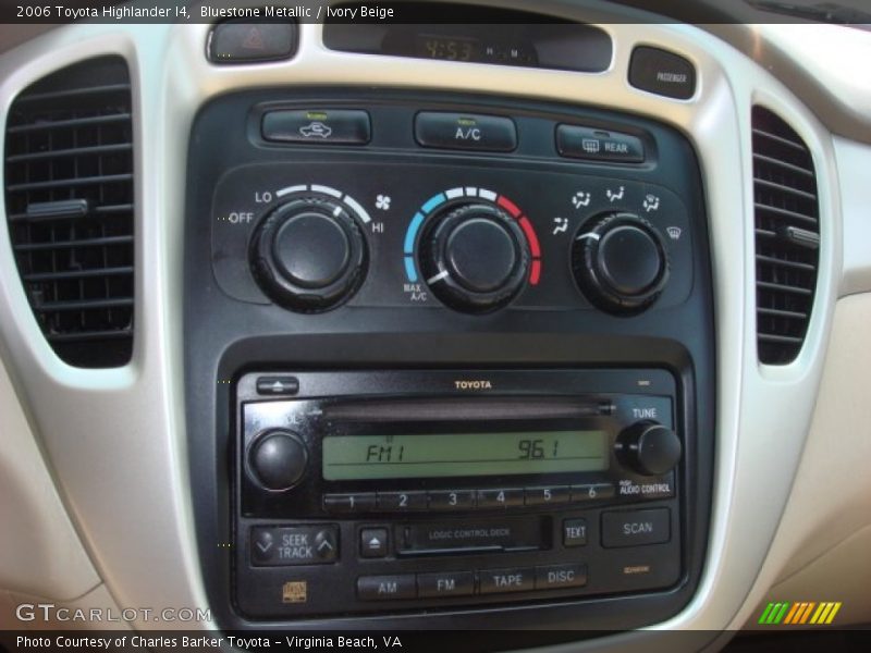 Bluestone Metallic / Ivory Beige 2006 Toyota Highlander I4