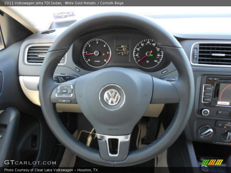 White Gold Metallic / Cornsilk Beige 2011 Volkswagen Jetta TDI Sedan