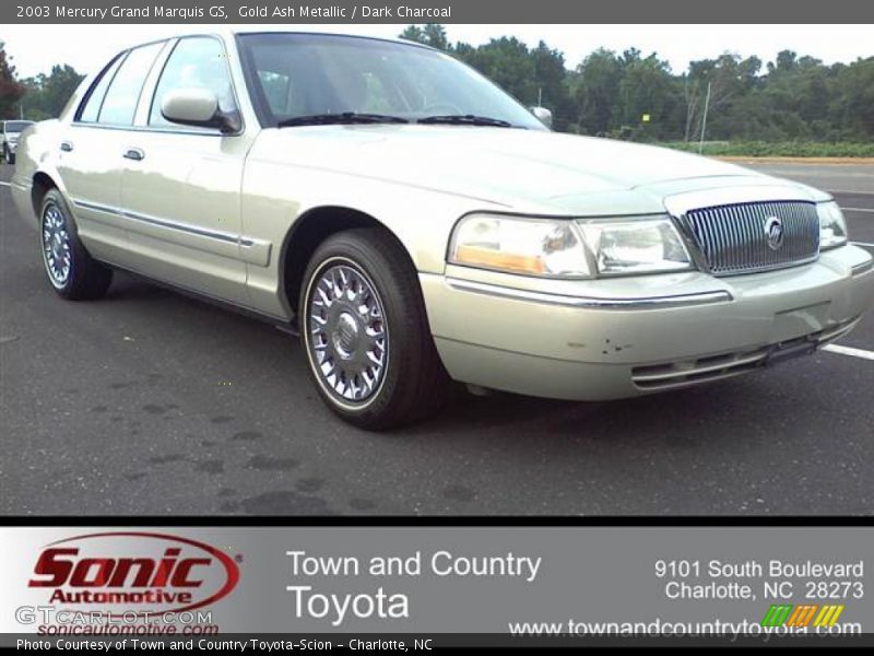 Gold Ash Metallic / Dark Charcoal 2003 Mercury Grand Marquis GS