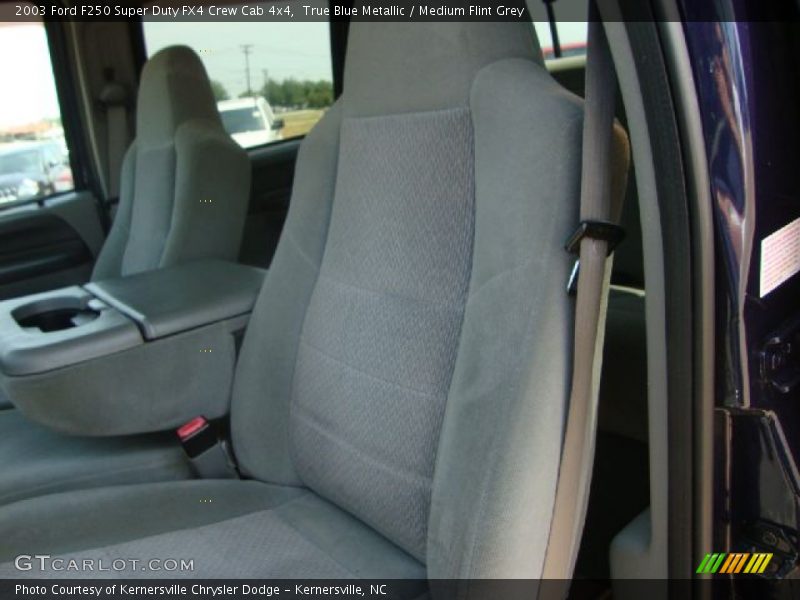True Blue Metallic / Medium Flint Grey 2003 Ford F250 Super Duty FX4 Crew Cab 4x4