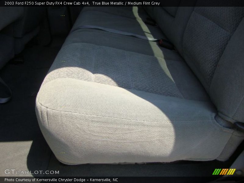 True Blue Metallic / Medium Flint Grey 2003 Ford F250 Super Duty FX4 Crew Cab 4x4