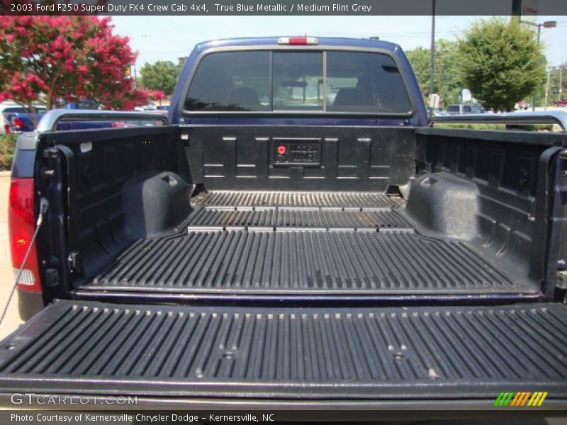 True Blue Metallic / Medium Flint Grey 2003 Ford F250 Super Duty FX4 Crew Cab 4x4