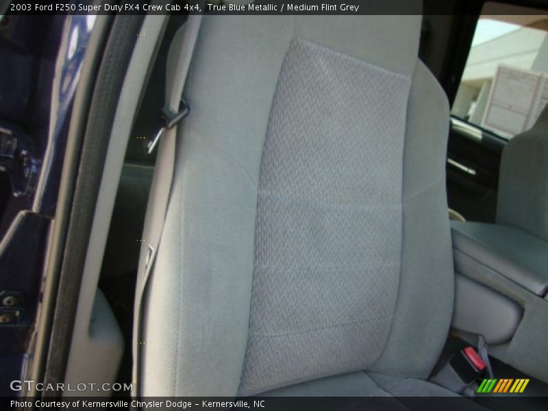 True Blue Metallic / Medium Flint Grey 2003 Ford F250 Super Duty FX4 Crew Cab 4x4