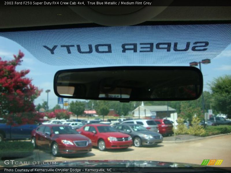 True Blue Metallic / Medium Flint Grey 2003 Ford F250 Super Duty FX4 Crew Cab 4x4