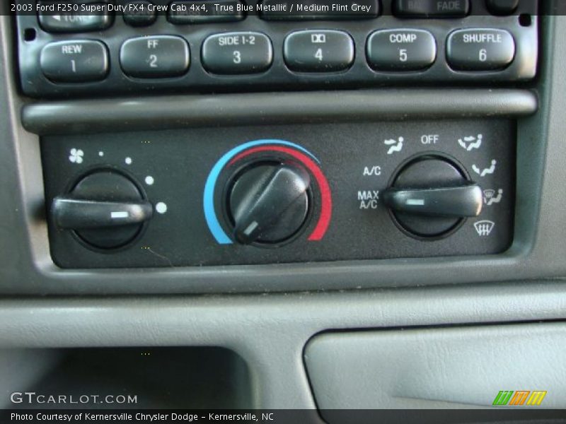 True Blue Metallic / Medium Flint Grey 2003 Ford F250 Super Duty FX4 Crew Cab 4x4