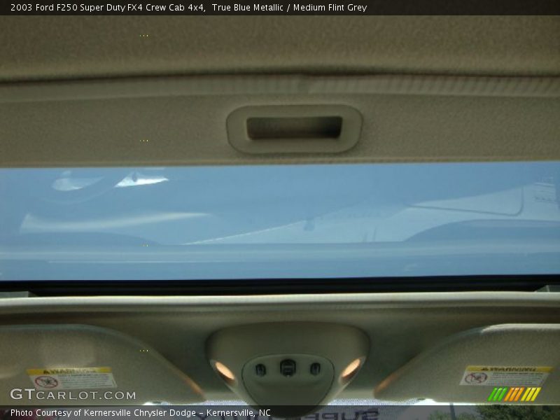 True Blue Metallic / Medium Flint Grey 2003 Ford F250 Super Duty FX4 Crew Cab 4x4