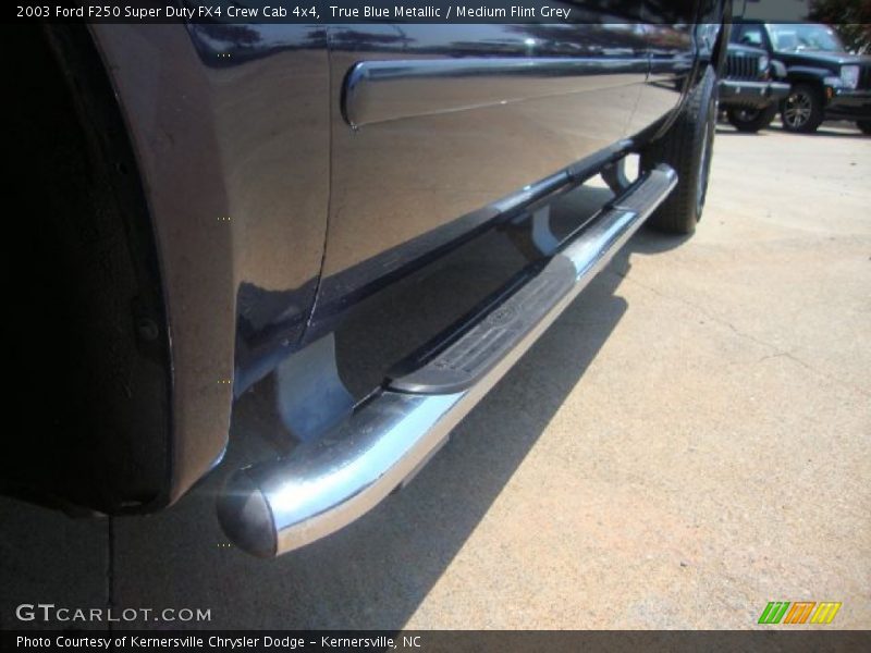 True Blue Metallic / Medium Flint Grey 2003 Ford F250 Super Duty FX4 Crew Cab 4x4