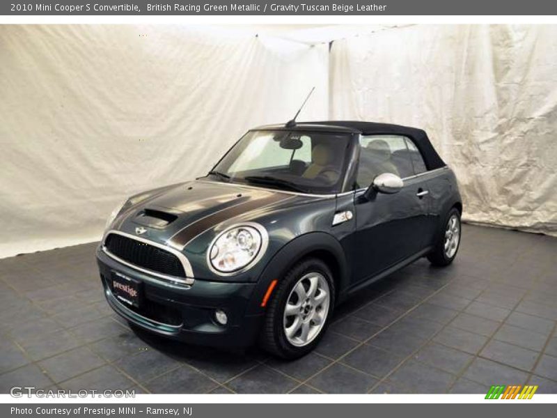 British Racing Green Metallic / Gravity Tuscan Beige Leather 2010 Mini Cooper S Convertible