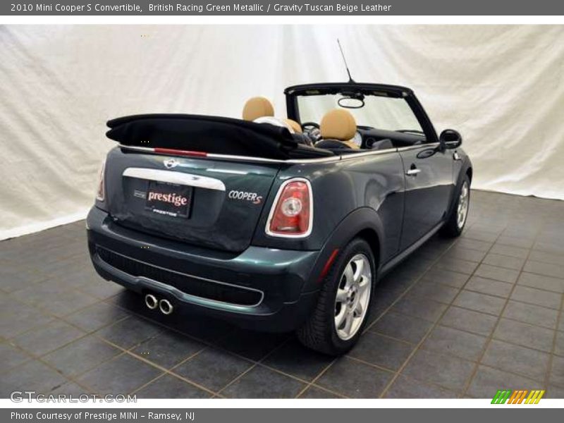 British Racing Green Metallic / Gravity Tuscan Beige Leather 2010 Mini Cooper S Convertible