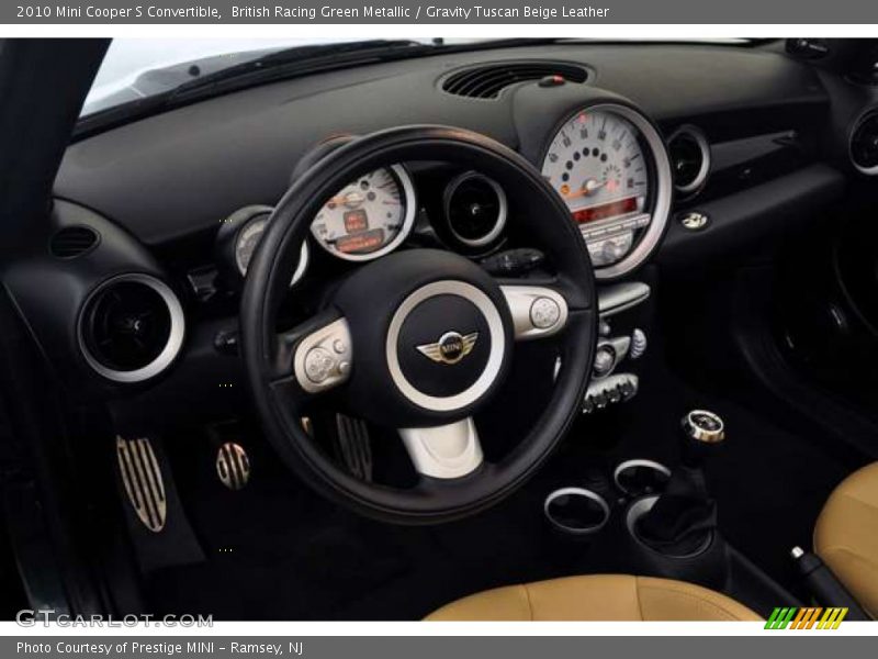 British Racing Green Metallic / Gravity Tuscan Beige Leather 2010 Mini Cooper S Convertible