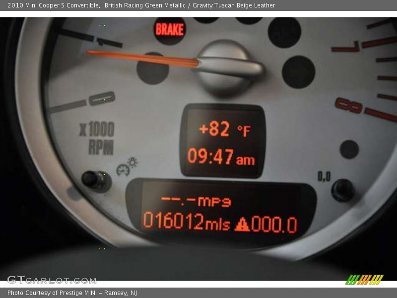 British Racing Green Metallic / Gravity Tuscan Beige Leather 2010 Mini Cooper S Convertible