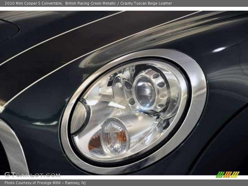 British Racing Green Metallic / Gravity Tuscan Beige Leather 2010 Mini Cooper S Convertible