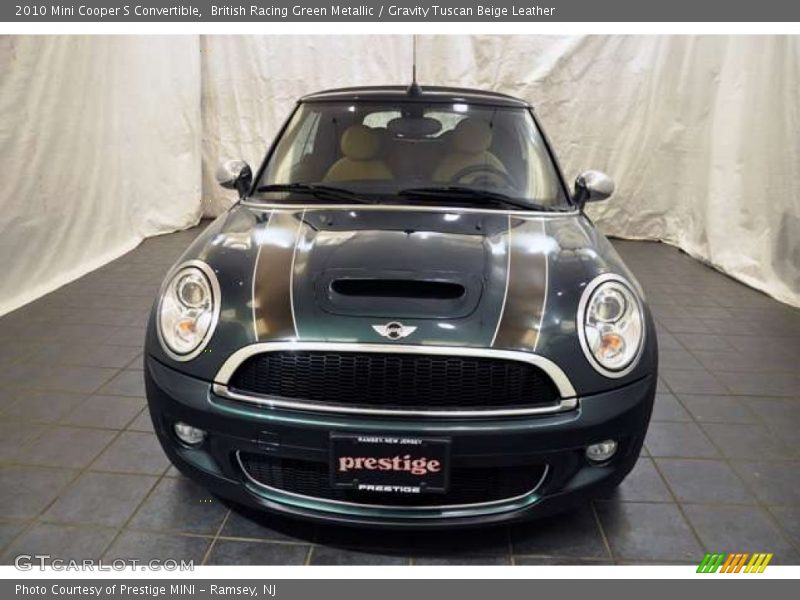 British Racing Green Metallic / Gravity Tuscan Beige Leather 2010 Mini Cooper S Convertible