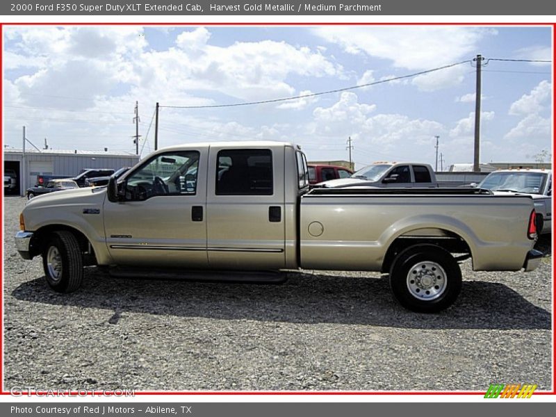 Harvest Gold Metallic / Medium Parchment 2000 Ford F350 Super Duty XLT Extended Cab