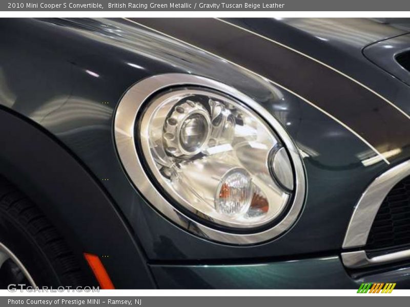 British Racing Green Metallic / Gravity Tuscan Beige Leather 2010 Mini Cooper S Convertible