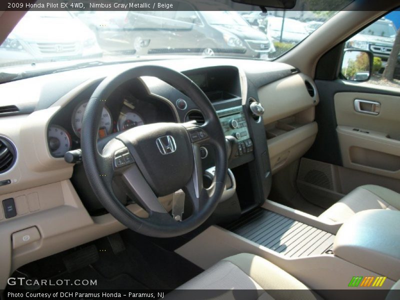 Nimbus Gray Metallic / Beige 2009 Honda Pilot EX 4WD