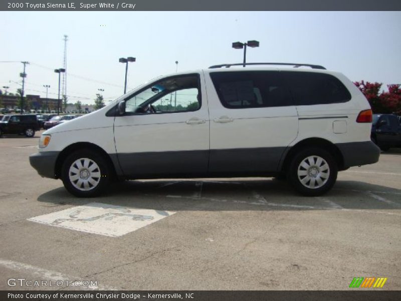 Super White / Gray 2000 Toyota Sienna LE