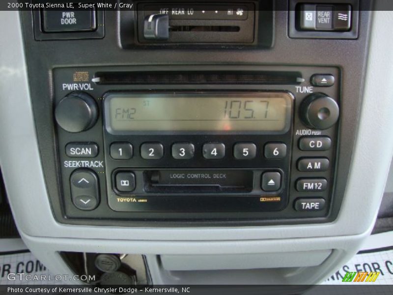 Super White / Gray 2000 Toyota Sienna LE