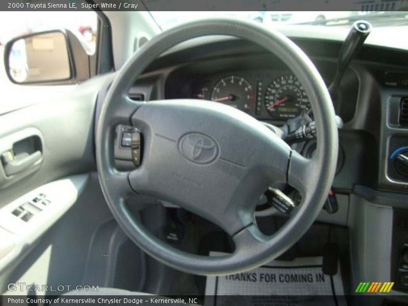 Super White / Gray 2000 Toyota Sienna LE