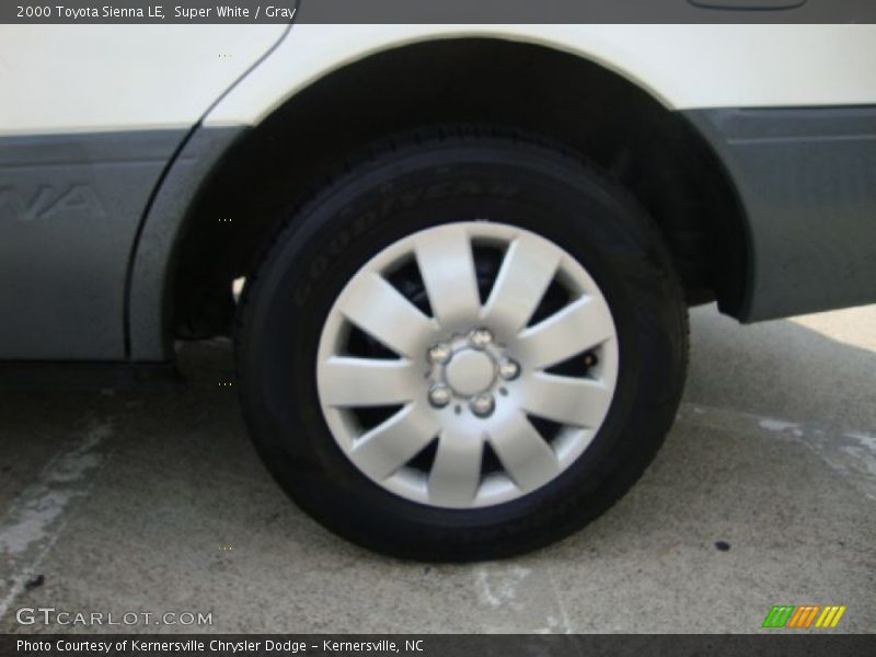 Super White / Gray 2000 Toyota Sienna LE