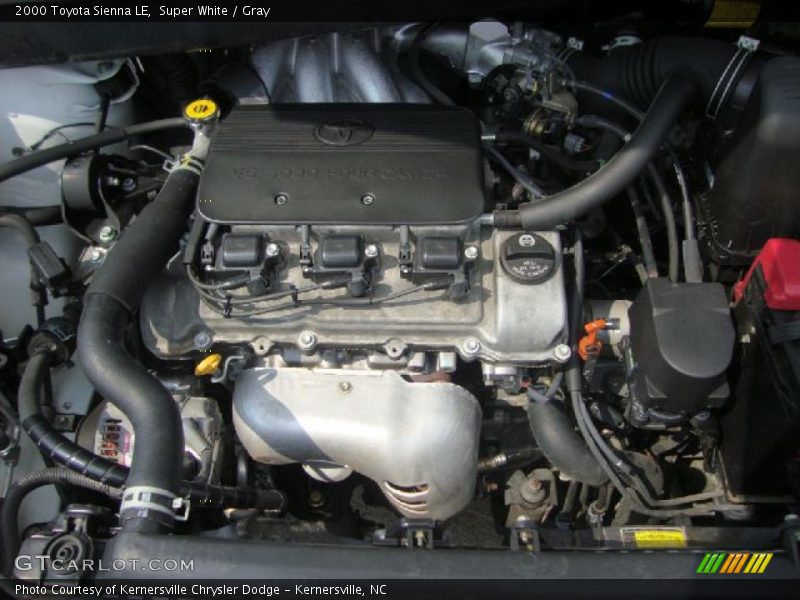 Super White / Gray 2000 Toyota Sienna LE