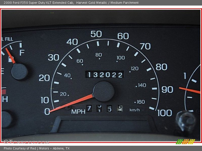 Harvest Gold Metallic / Medium Parchment 2000 Ford F350 Super Duty XLT Extended Cab