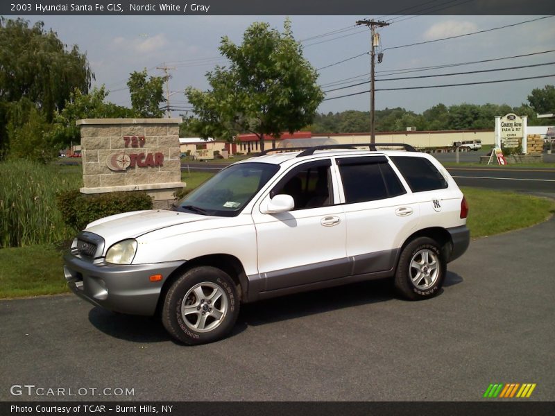 Nordic White / Gray 2003 Hyundai Santa Fe GLS