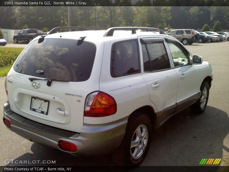 Nordic White / Gray 2003 Hyundai Santa Fe GLS