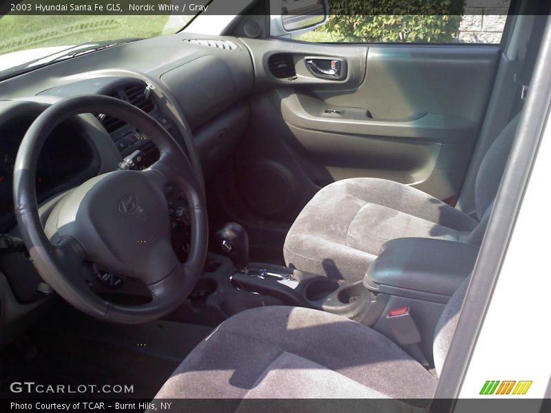 Nordic White / Gray 2003 Hyundai Santa Fe GLS