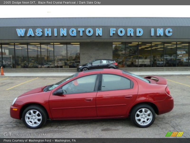 Blaze Red Crystal Pearlcoat / Dark Slate Gray 2005 Dodge Neon SXT