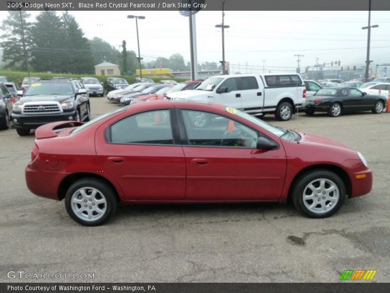 Blaze Red Crystal Pearlcoat / Dark Slate Gray 2005 Dodge Neon SXT