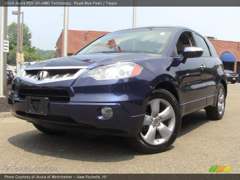 Royal Blue Pearl / Taupe 2009 Acura RDX SH-AWD Technology