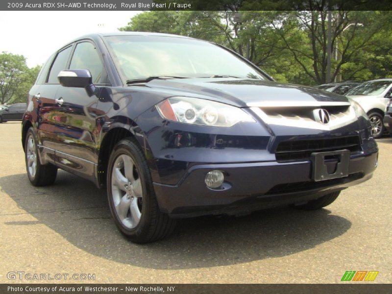 Royal Blue Pearl / Taupe 2009 Acura RDX SH-AWD Technology