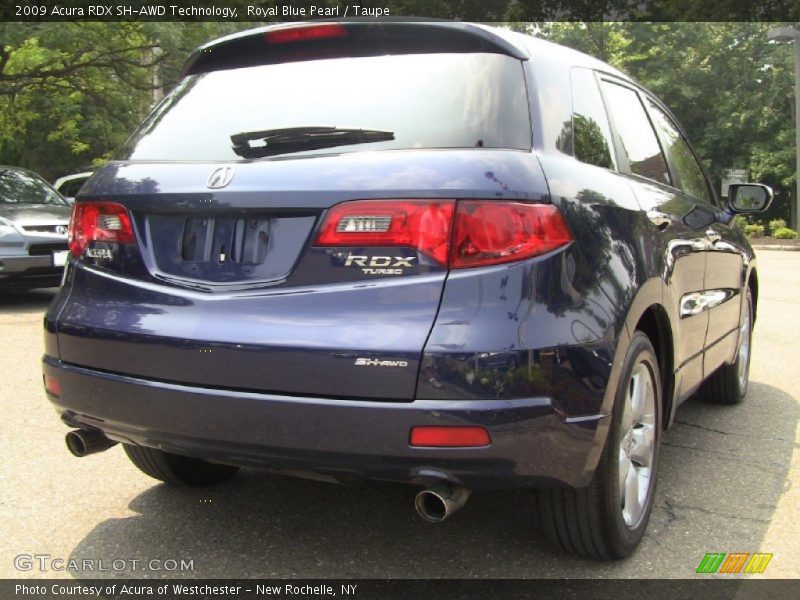 Royal Blue Pearl / Taupe 2009 Acura RDX SH-AWD Technology