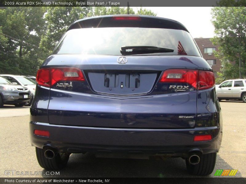 Royal Blue Pearl / Taupe 2009 Acura RDX SH-AWD Technology