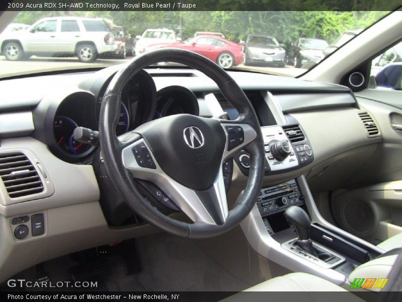 Royal Blue Pearl / Taupe 2009 Acura RDX SH-AWD Technology