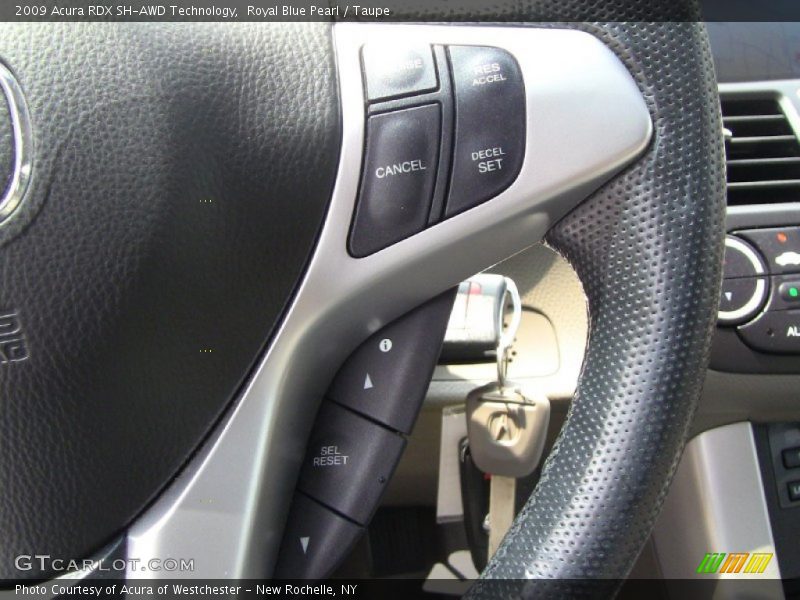 Royal Blue Pearl / Taupe 2009 Acura RDX SH-AWD Technology