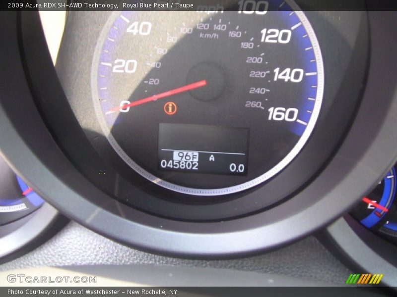 Royal Blue Pearl / Taupe 2009 Acura RDX SH-AWD Technology