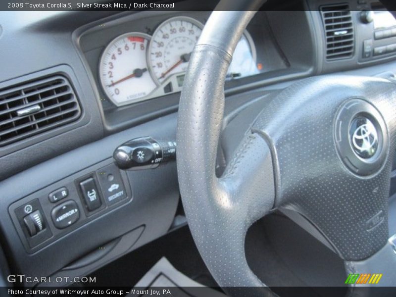 Silver Streak Mica / Dark Charcoal 2008 Toyota Corolla S