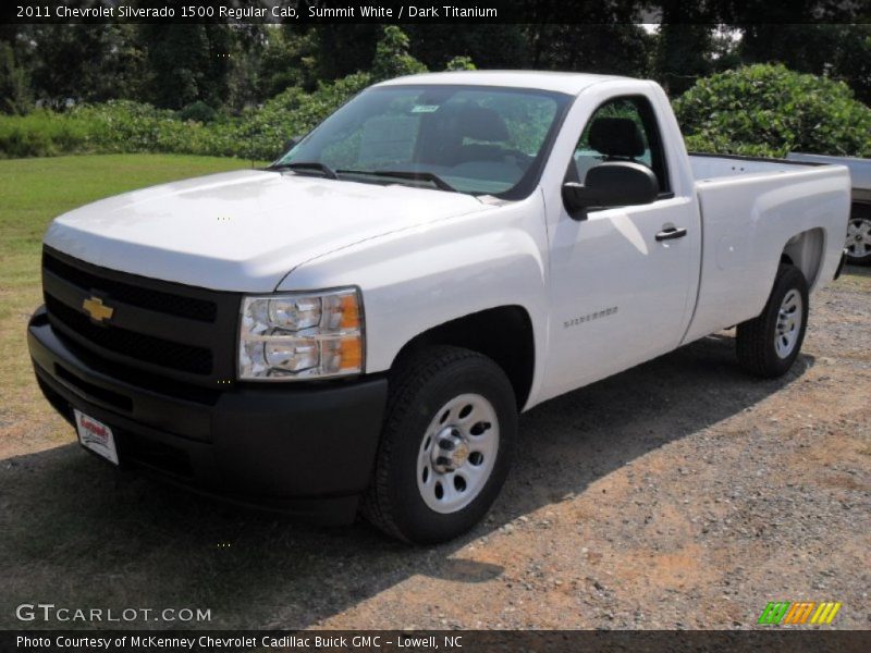 Summit White / Dark Titanium 2011 Chevrolet Silverado 1500 Regular Cab