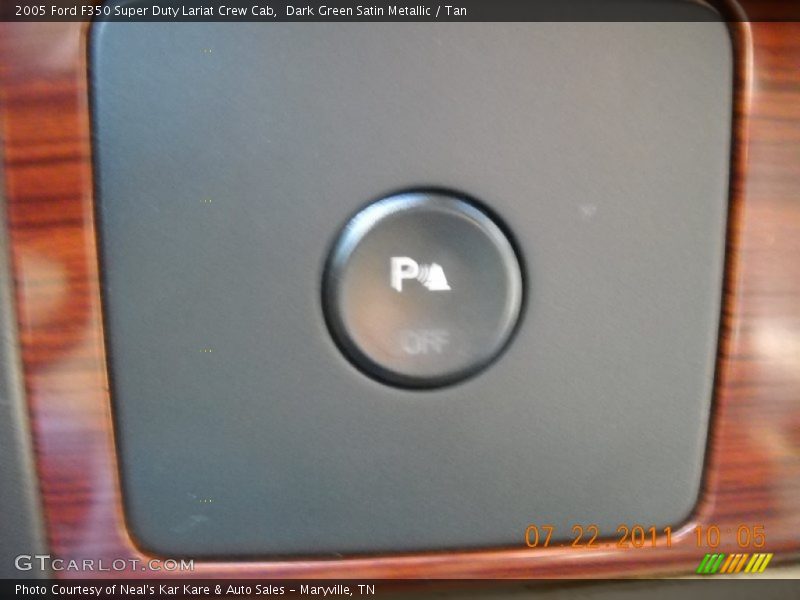 Dark Green Satin Metallic / Tan 2005 Ford F350 Super Duty Lariat Crew Cab