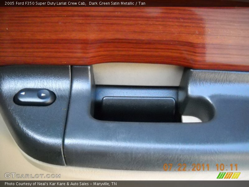 Dark Green Satin Metallic / Tan 2005 Ford F350 Super Duty Lariat Crew Cab