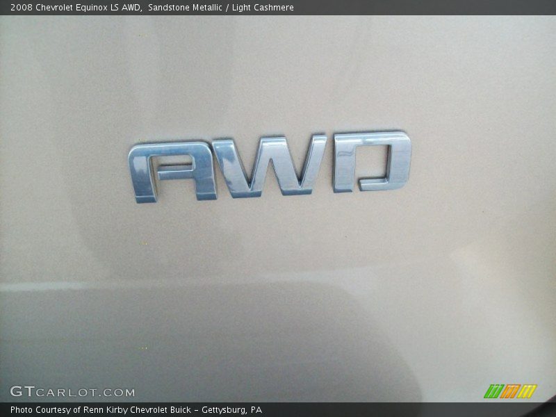 Sandstone Metallic / Light Cashmere 2008 Chevrolet Equinox LS AWD