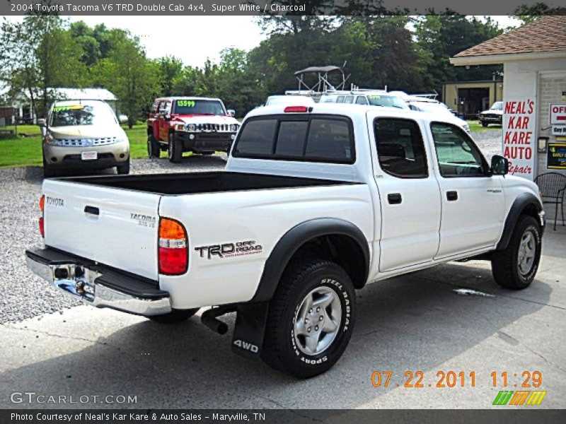 Super White / Charcoal 2004 Toyota Tacoma V6 TRD Double Cab 4x4