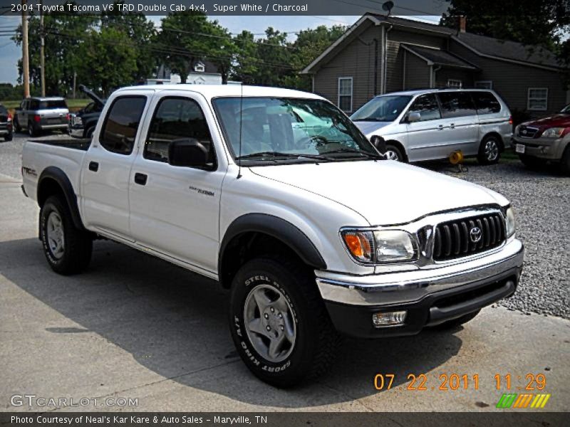 Super White / Charcoal 2004 Toyota Tacoma V6 TRD Double Cab 4x4