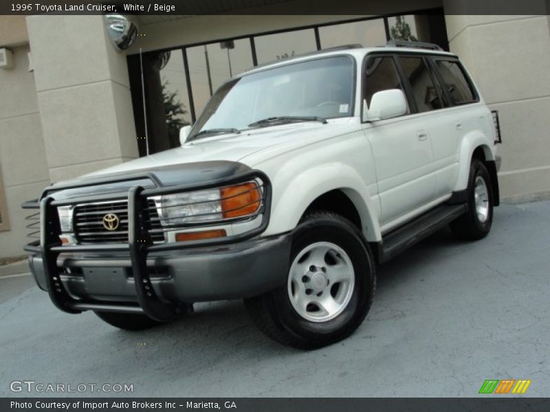 White / Beige 1996 Toyota Land Cruiser