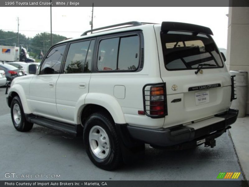 White / Beige 1996 Toyota Land Cruiser