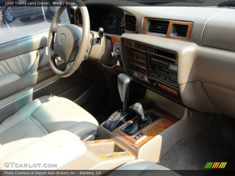 White / Beige 1996 Toyota Land Cruiser