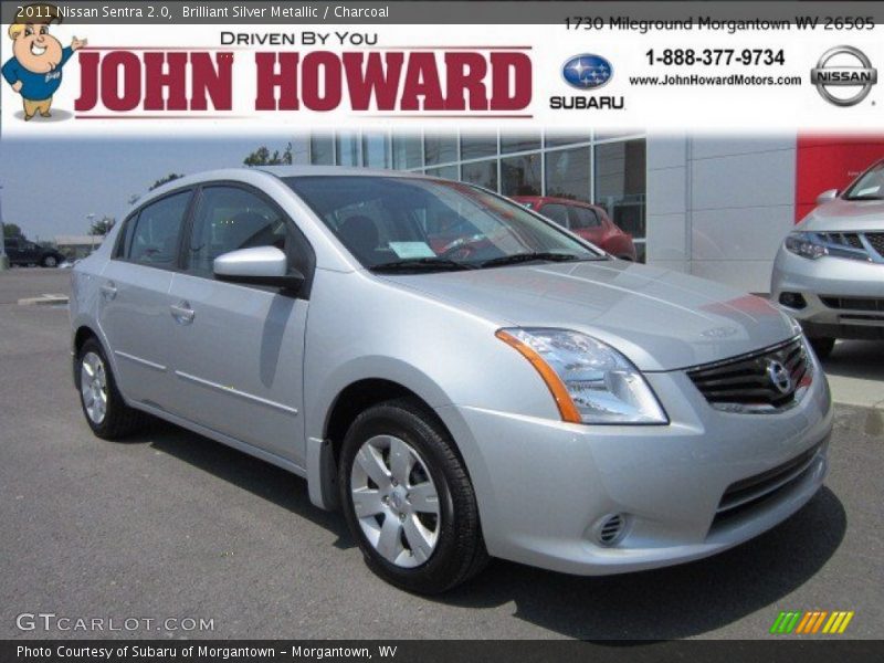 Brilliant Silver Metallic / Charcoal 2011 Nissan Sentra 2.0